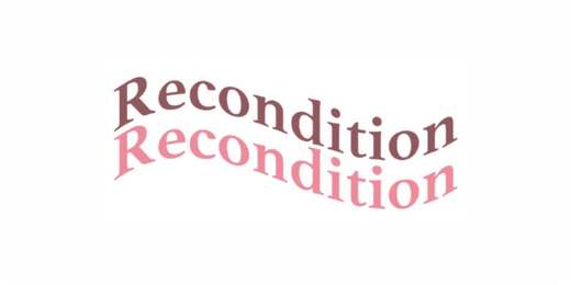 Recondition logo in wavy text